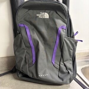 The North Face Vault Backpack - Black and Purple